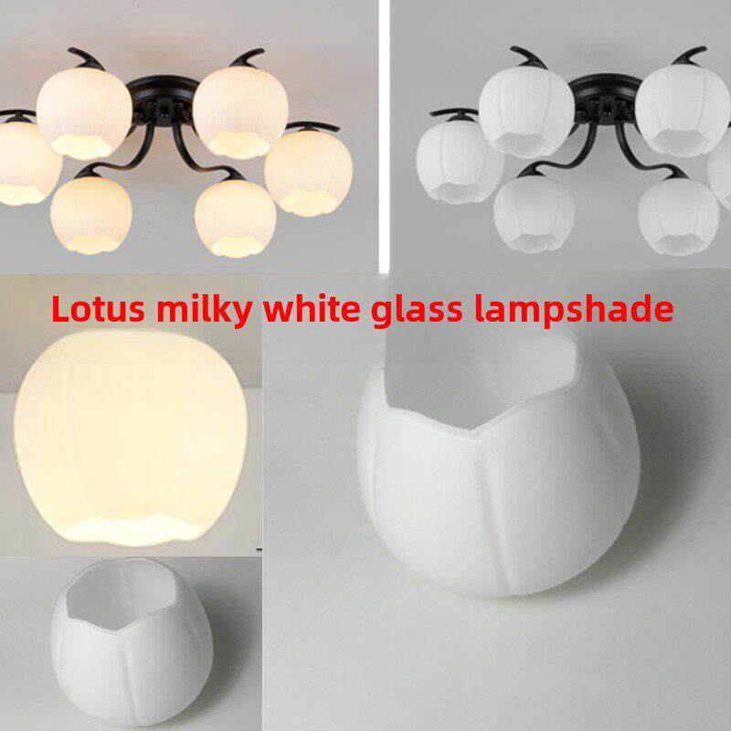 灯饰罩乳白色磨砂双开口灯罩餐厅吊灯壁灯台灯酒吧玻璃外壳