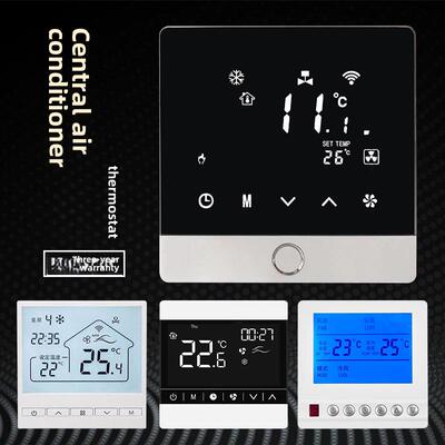 Kdgd风机盘管中央空调智能液晶温控器线控三速开关控制器控制面板