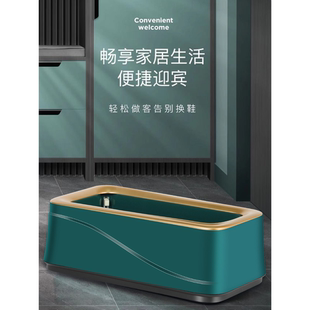 套机全自动家用踩脚新款 入户室内进门鞋 一次性智能脚套盒穿套白可