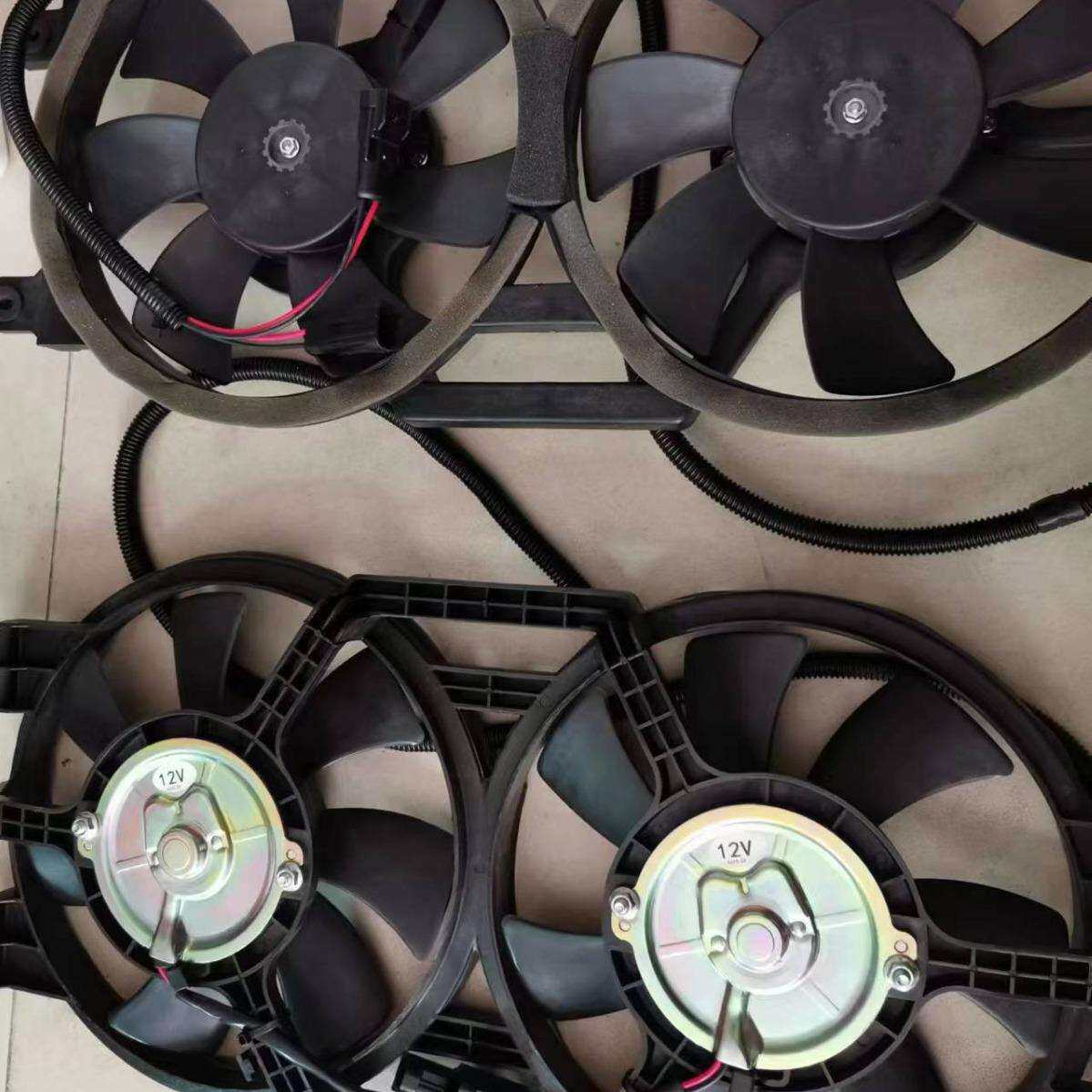 南京依维柯货车冷凝器电子扇电子风扇连体式风扇叶7叶 冷却风扇