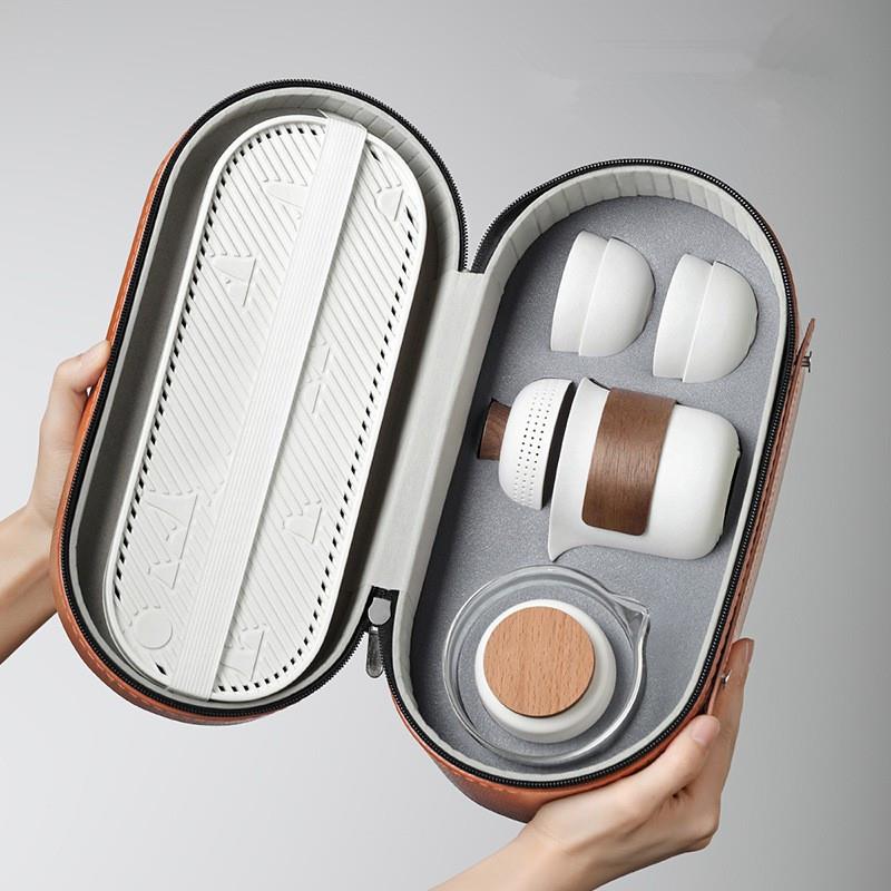 便携式旅行茶具套装2024新款户外功夫茶具家用全套茶壶泡茶办公室