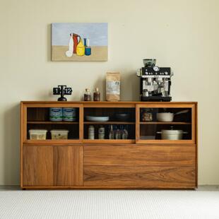 缅甸瓦城柚木覆古餐柜中古碗碟柜全实木客饭厅储物新中式收纳柜