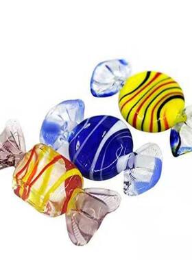 灯工工艺糖果风格糖果造型彩色玻璃材质玻璃工艺品玻璃糖果