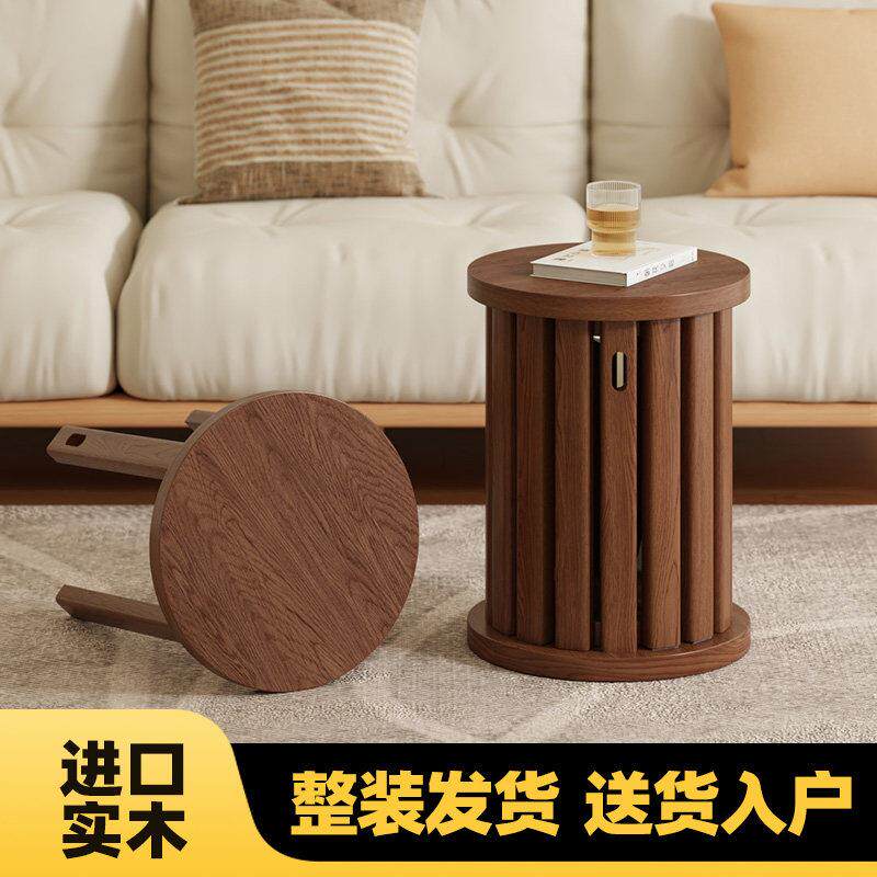 实木凳子可叠放圆凳家用带轮叠叠凳备用餐桌凳收纳堆叠乐板凳木凳