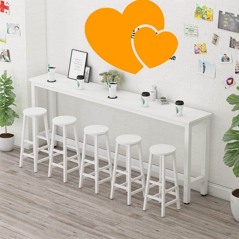 靠墙吧台桌家用阳台吧台靠窗桌酒吧桌奶茶店高脚桌椅长条桌窄桌子