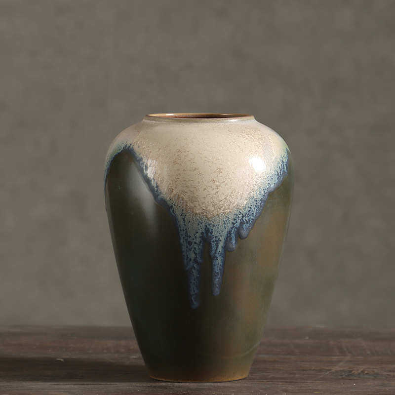 现代简约陶瓷花瓶田园风中式陶罐粗陶复古插花摆件酒店民宿装饰品,家居饰品,花瓶,淘宝优惠券,粉丝福利购,淘宝优惠卷