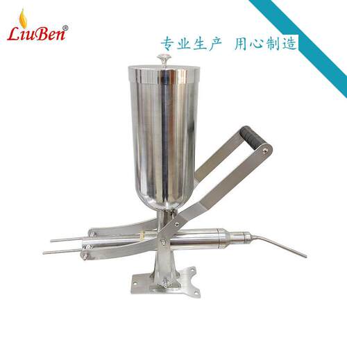 六本5L手动奶油充填机膨化机注心灌馅果酱注充