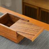 南美胡桃木纸巾盒实木创意抽纸盒新中式 客厅高端酒店