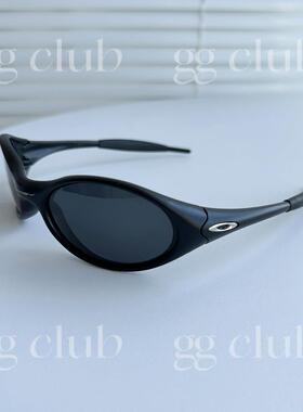 Y2K覆古重工朋克连身太阳眼镜 银色前卫凹造型骑行抗UV太阳眼镜