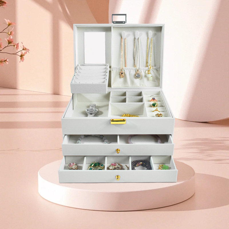 可爱小巧首饰盒布艺旅行随身便携项链戒指耳钉饰品收纳包迷你手包