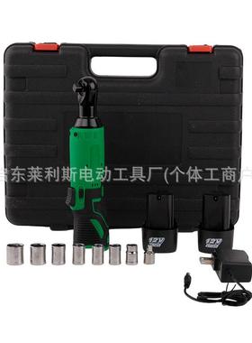 绿色2V电动棘扳手舞台架车42784载弯头1扳手9轮0度角向桁电动扳手