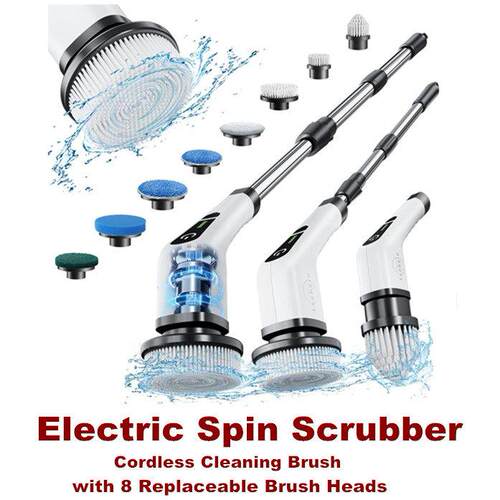 Electric Spin Scrubber Bathroom Cordless Cleaner Brush
