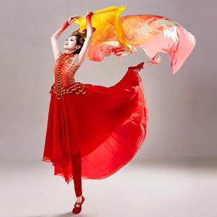 新款春晚杨萍凤朝阳出同款服鸣装舞蹈服扇子舞丽古典舞演服装拖尾