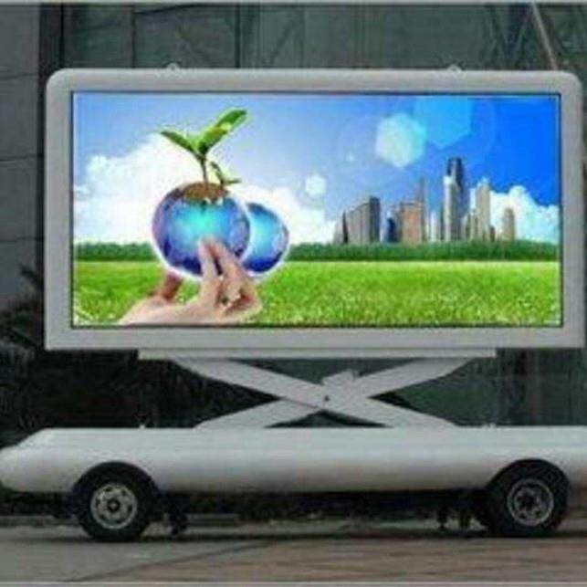 LED牵引式广告车推拉车发动机C照可开多媒体户外移动式宣传