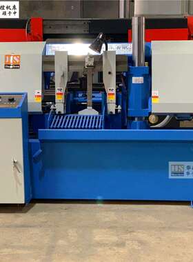 供应型材金属切割锯床PLC编程自动锯床GZ4230金属带锯床