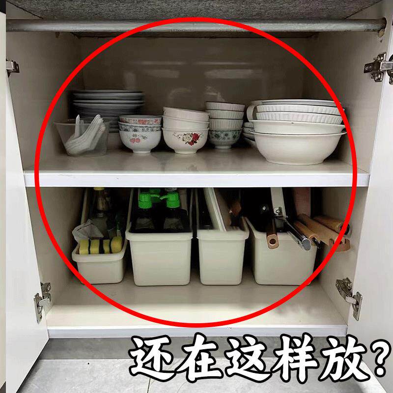 还在这样放?碗碟收纳层架双层沥水架子2025新款餐具收纳碗盘柜收