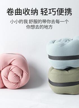 u枕护颈枕豌豆形办xld069公室午外睡枕记型棉户旅忆行靠枕飞机颈