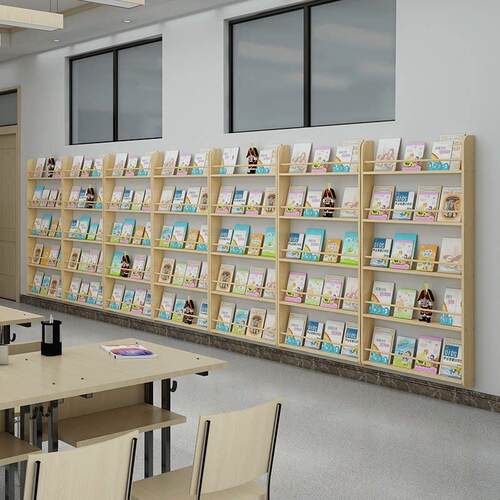 儿童实木挂墙书架绘本展示壁挂书架儿童房间装饰收纳书架宝宝书架
