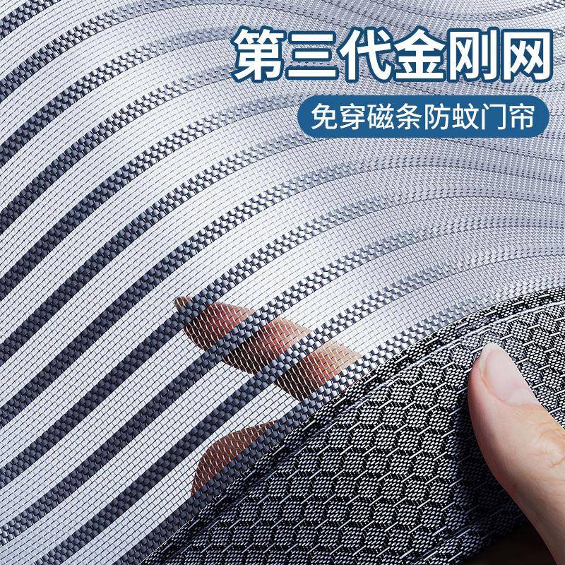 2025年新款防蚊门帘全磁条强力夏季纱窗魔术贴家用金刚网纱门纱帘图片