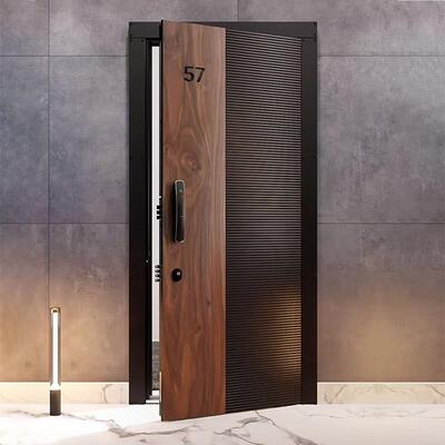 入户门防盗门子母门装甲门进户门原木纹风家用精雕铸铝门别墅大门