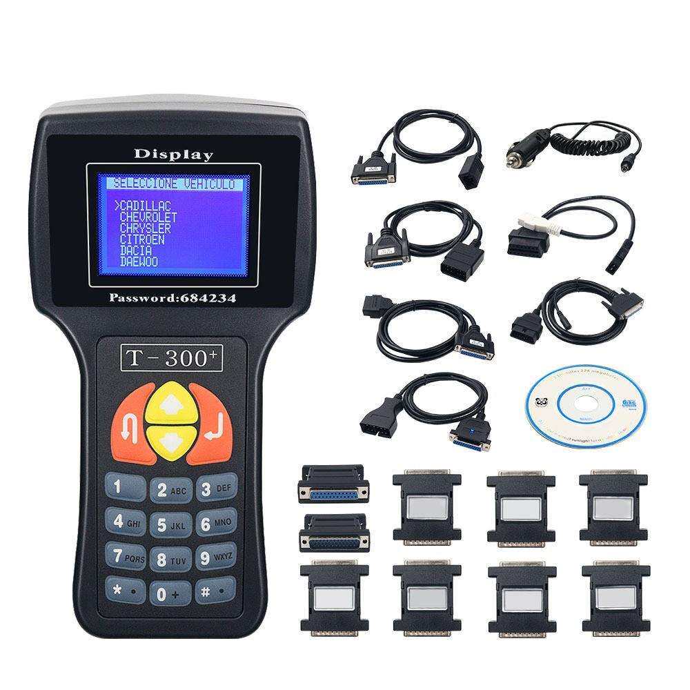 T300 Key Programmer V23.9英语/西班牙语蓝色黑色钥匙匹配仪