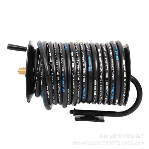 家用洗车卷管器黄油机洗车机环卫车手动卷管器30米便携收纳盘管器
