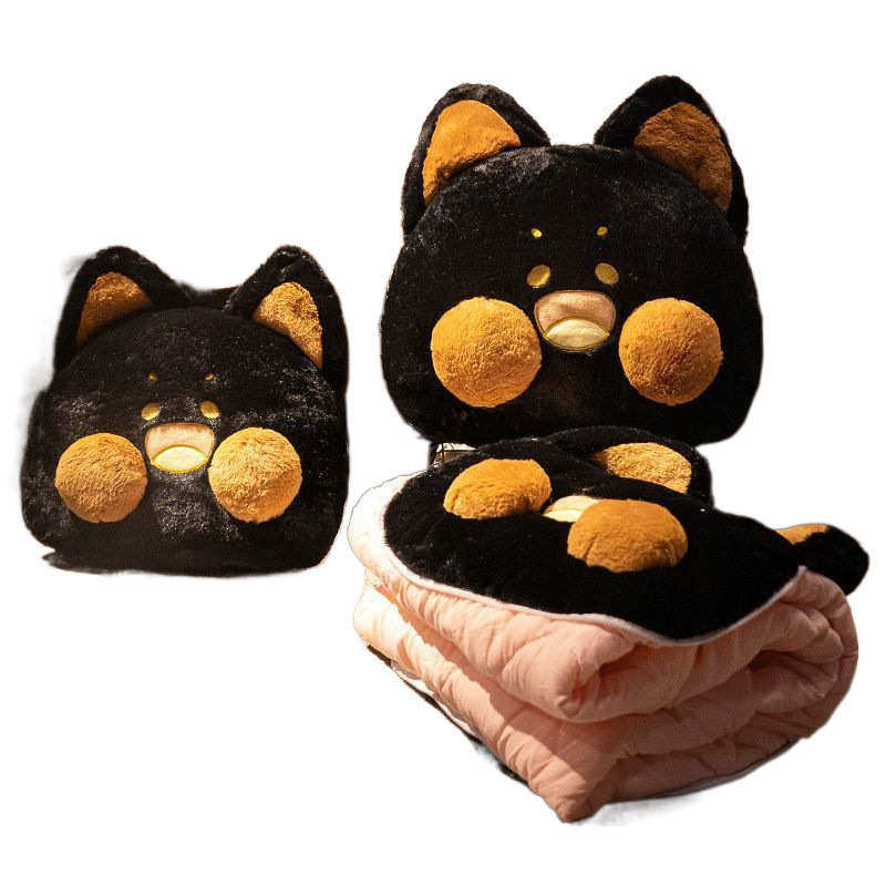 车内抱枕嘟嘟猫被子两用枕头毯子二合一午睡汽车内午休折叠靠枕,居家布艺,靠垫/抱枕,淘宝优惠券,粉丝福利购,淘宝优惠卷