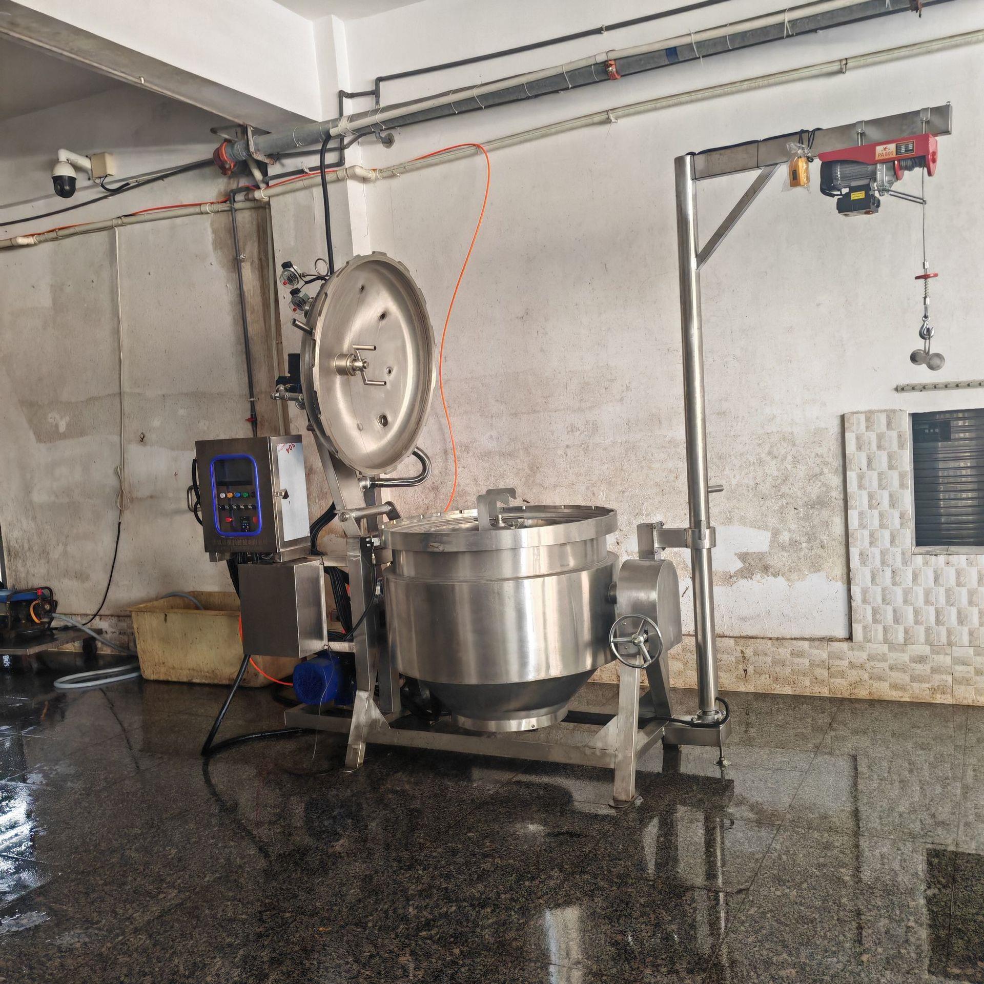 全自动海参蒸煮试验锅小型电磁加热熟化锅半干海参即食鲜食负压锅