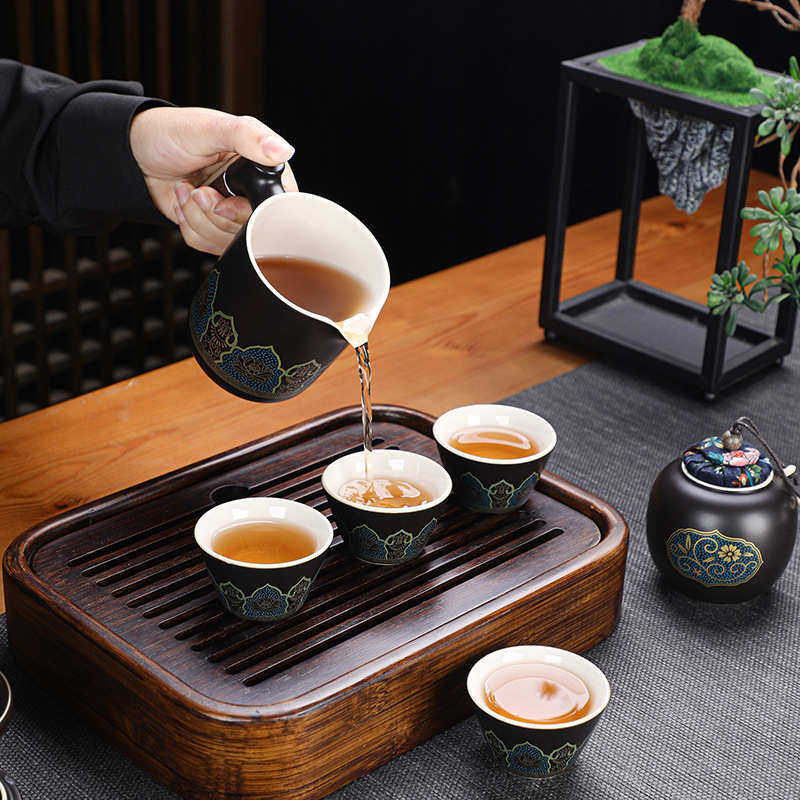 泡茶壶便携包陶瓷快客杯户外旅行功夫茶具套装一壶三杯印logo