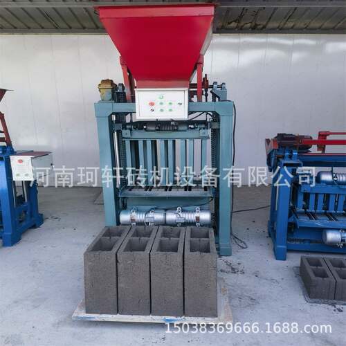 加高款4-35B料斗式半自动水泥制砖机混凝土砖机空心免烧砖机
