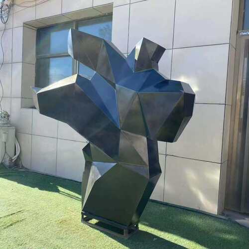 不锈钢异形曲面抽象人物雕塑户外景观镜面雕塑厂家水浪花景园林