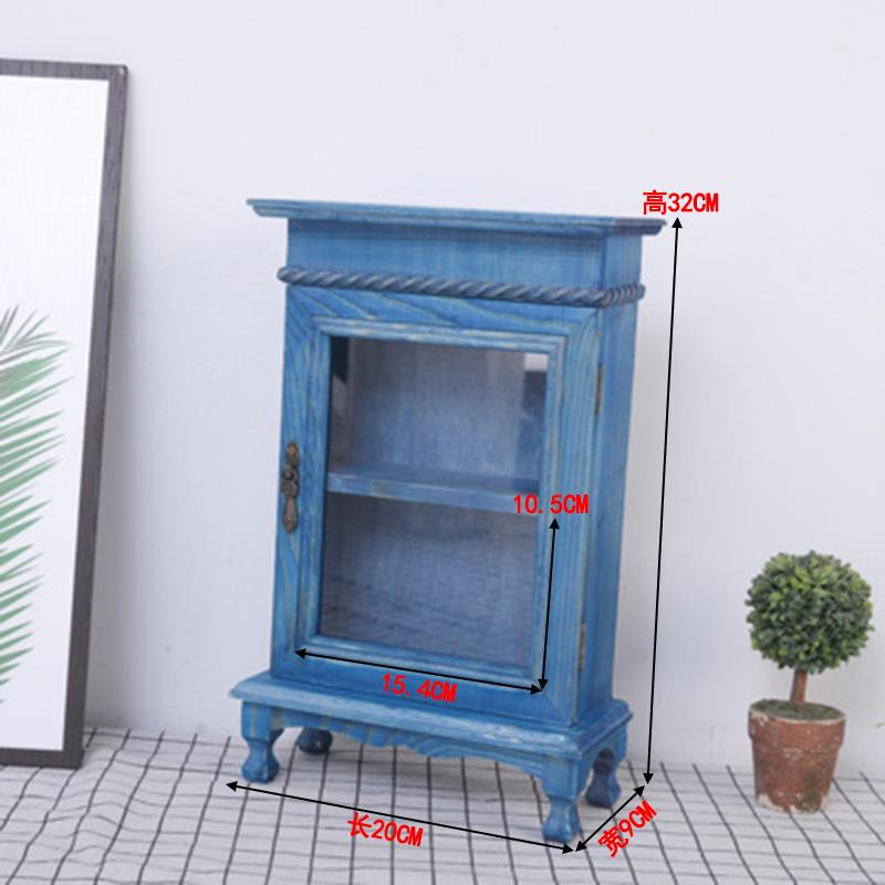 正品木质收纳盒复古实木做水旧收纳盒z璃akka玻门香品化妆收纳柜