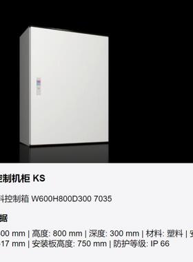 威图AE1057500 可选择带或不带透明门配有门和安装板的玻璃纤维