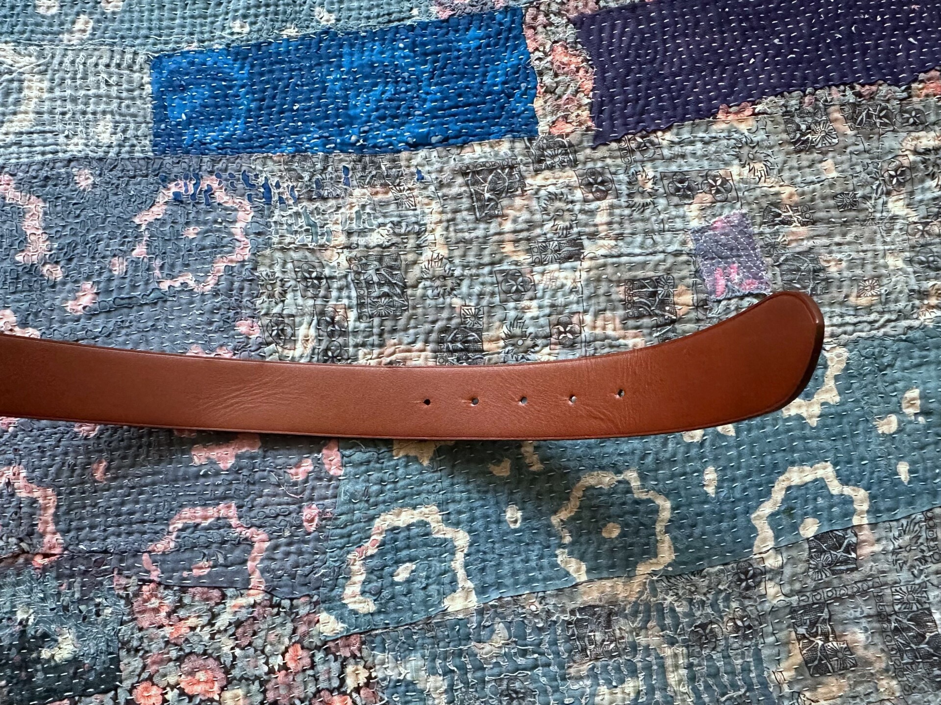 Ralph Lauren RRL Horse Head Leather Belt — label