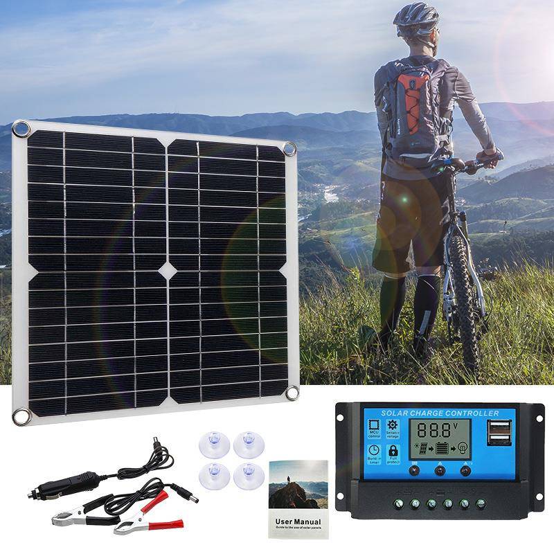 跨境Solar Pane移动便携户外汽车露营光伏组件太阳能板控制器