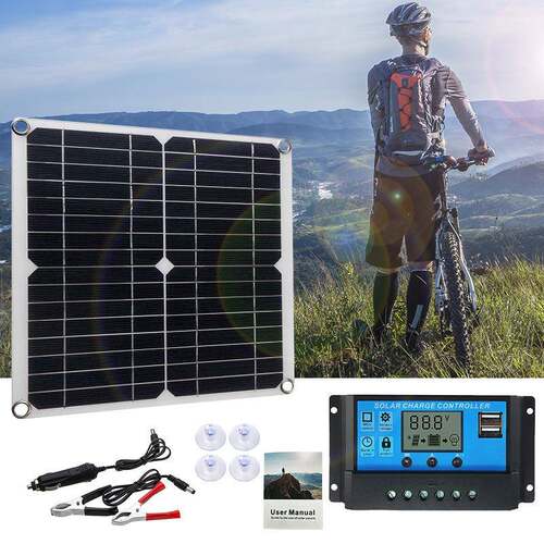 跨境Solar Pane移动便携户外汽车露营光伏组件太阳能板控制器