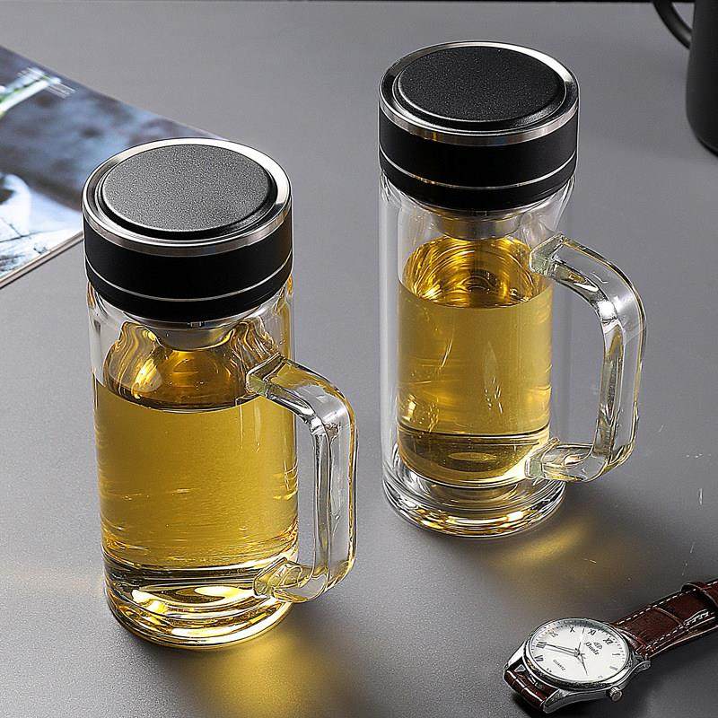 高档单层玻璃杯男女士带把手柄大容量加厚泡茶办公杯子耐高温隔热,餐饮具,玻璃杯,淘宝优惠券,粉丝福利购,淘宝优惠卷