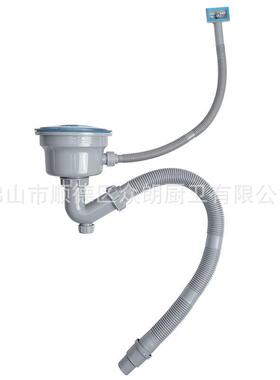 韩式185MM大口径下水器下水配件50排水管304单盆下水件防堵轻奢风