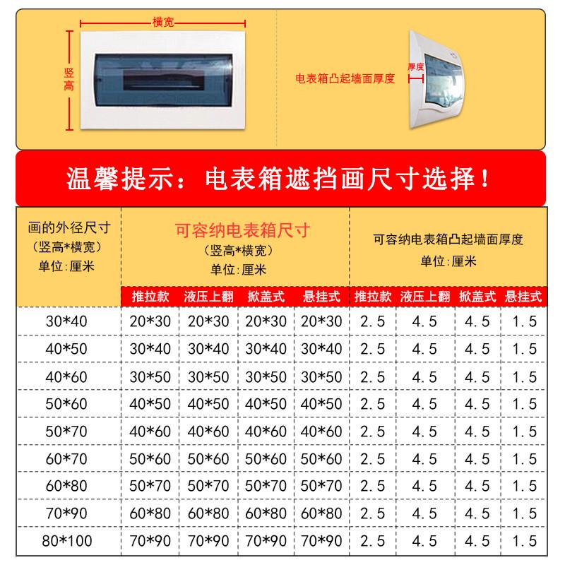 铝合金电表箱装饰画免打孔遮挡配电盒电闸总开关客厅背景墙壁挂画