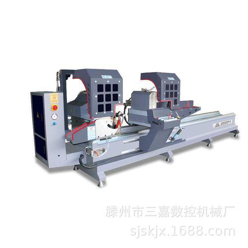 高精度铝合金45度角加工设备铝型材内翻45度角双头精密切割锯