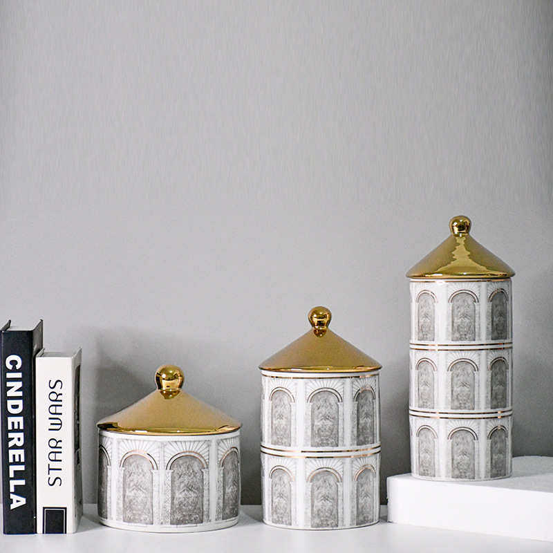 样板间陶瓷罐酒柜创意纹盖罗马奢装饰软摆件花瓶欧式酒店装轻书柜,家居饰品,花瓶,淘宝优惠券,粉丝福利购,淘宝优惠卷