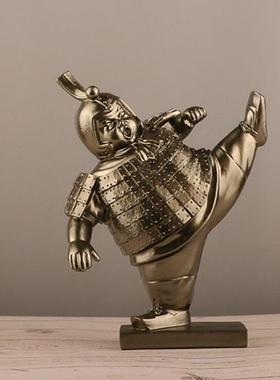 正品兵马客俑创意新中式物酒柜装饰品家居人电饰品厅视柜办公室摆