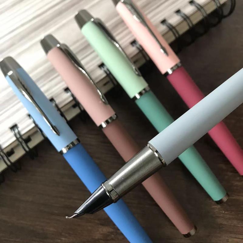 （送笔尖）烂笔头莫兰迪色弯尖头美工钢笔学生硬笔书法练字书写笔