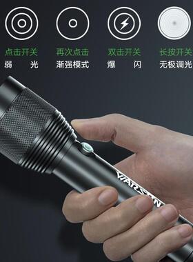 沃尔森厂家K100手电筒户外应急家用电灯铝合金外壳led灯手握式