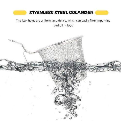 Stainless Steel Colander Portable Strainer Boiling Water