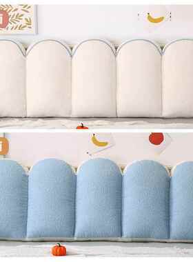 奶油风双面榻花瓣床头米软包靠背网AL100591头红床靠垫新款榻大靠