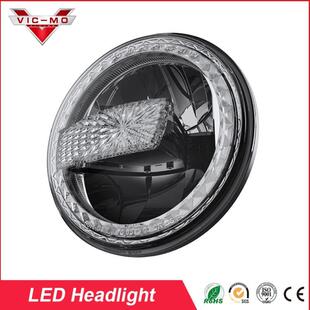 汽车LED灯7寸大灯适用于改装 哈雷牧马人大灯日行灯远近光头灯