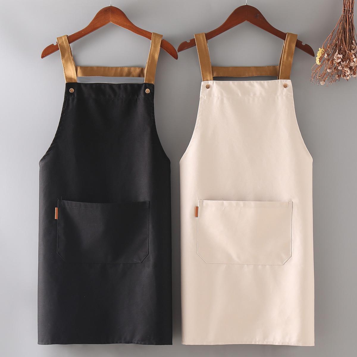 德国品质咖啡师工作服定制印logo夏季f高级围裙女高档家用厨房全