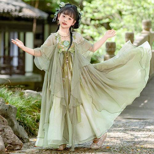 女童夏季古风超仙汉服国风古装裙子2026新款儿童夏薄款唐装洋装