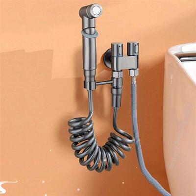 Hygienic shower toilet bidet sprayer shower head double outl